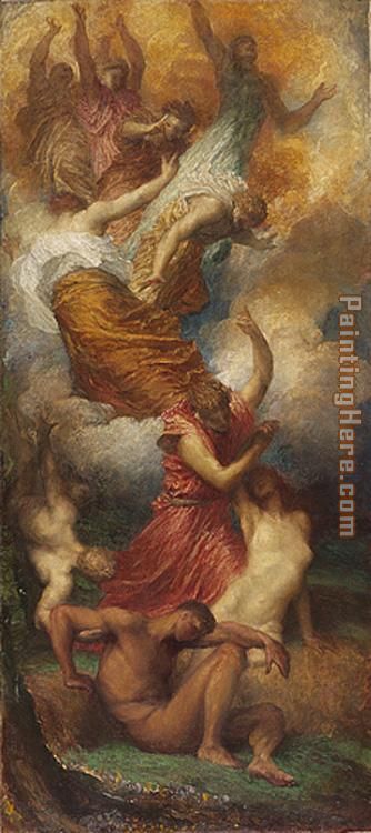 The Creation of Eve painting - George Frederick Watts The Creation of Eve art painting
